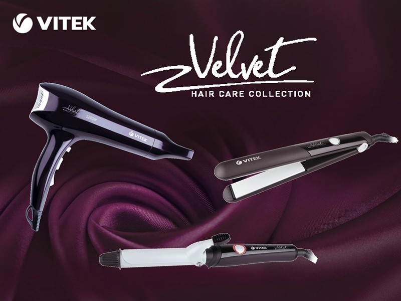VITEK представляет новую эксклюзивную коллекцию приборов для укладки волос VELVET